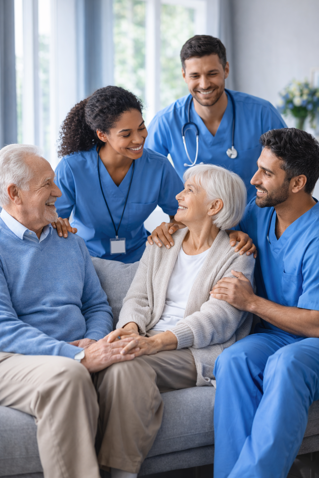 Caregiver providing home-based support